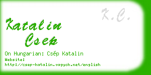 katalin csep business card