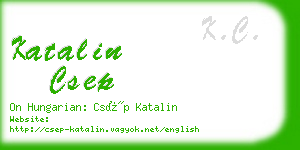 katalin csep business card